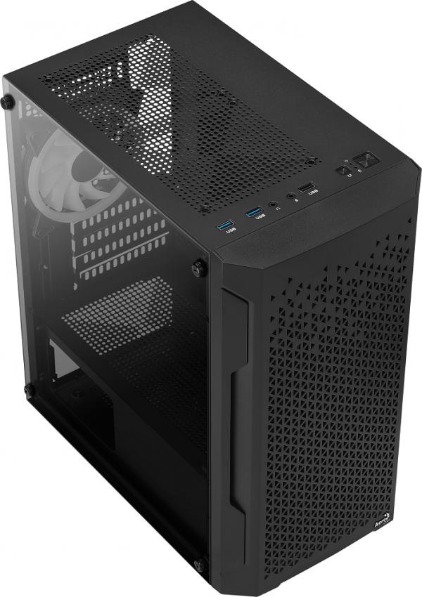 AeroCool Trinity V2 Mini Tower PC Case - Black - Image 11