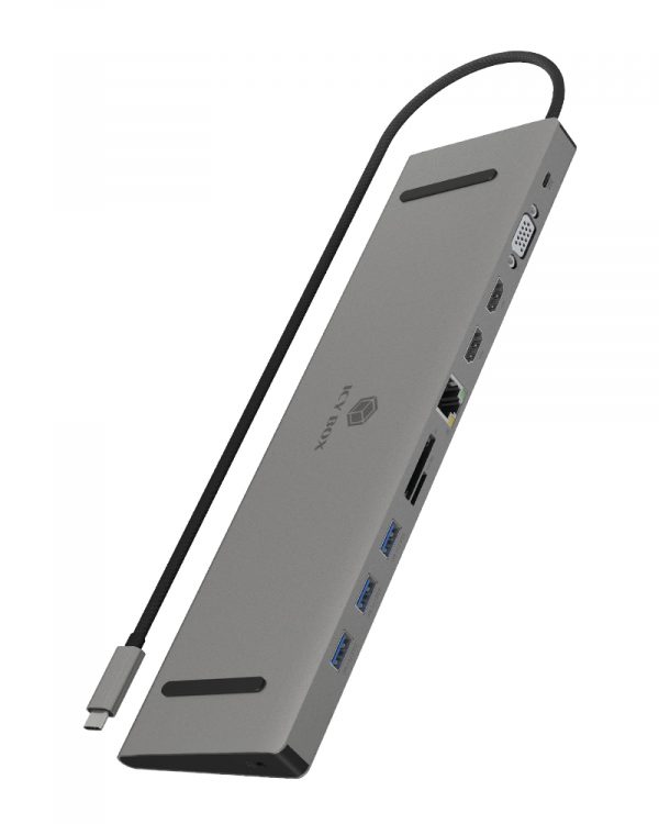 IcyBox IB-DK2106-C USB Type-C™ Docking Station with Triple Video Output - Image 3