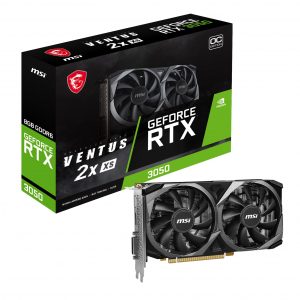 MSI GeForce RTX 3050 VENTUS 2X XS OC 8GB GDDR6X PCI-Express Graphics Card