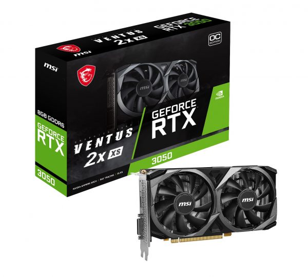 MSI GeForce RTX 3050 VENTUS 2X XS OC 8GB GDDR6X PCI-Express Graphics Card