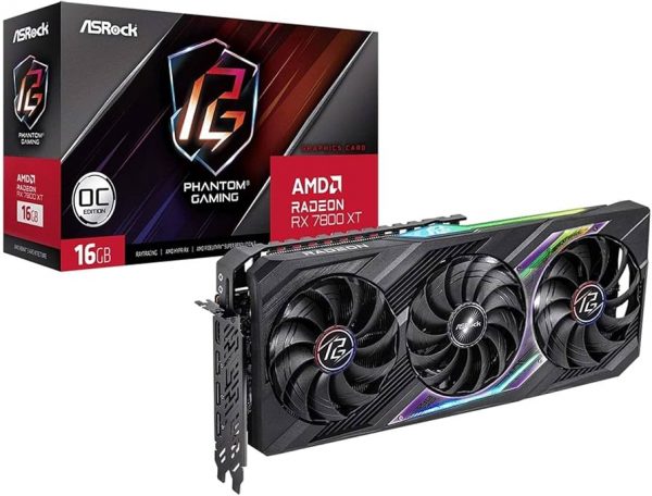 Asrock Radeon RX 7800 XT Phantom Gaming OC 16GB GDDR6 PCI-Express Graphics Card