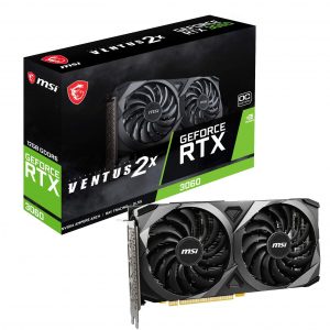 MSI GeForce RTX 3060 Ventus 2X OC 12GB GDDR6 PCI-Express Graphics Card