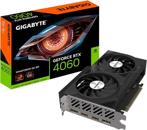 Gigabyte GeForce RTX 4060 WindForce 2X OC 8GB GDDR6 PCI-Express Graphics Card
