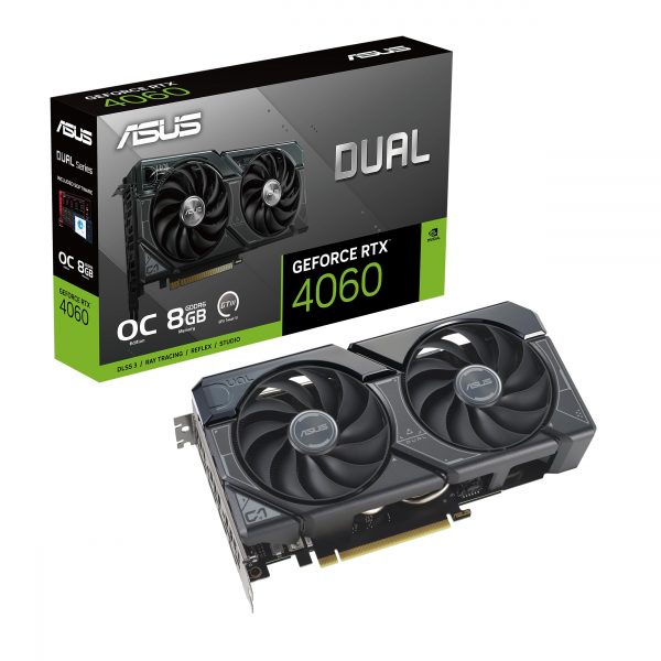Asus GeForce RTX 4060 Dual OC 8GB GDDR6 PCI-Express Graphics Card