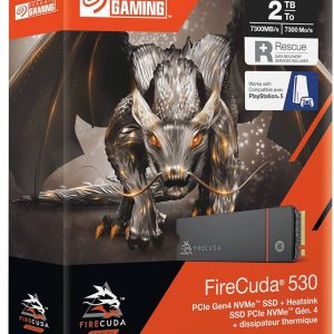 Seagate FireCuda 530R 2TB SSD PCIe 4.0 NVMe M.2 Solid State Drive with Heatsink (ZP2000GM3A073)