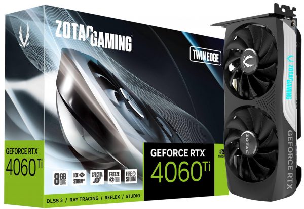 Zotac GeForce RTX 4060Ti Twin Edge 8GB GDDR6 PCI-Express Graphics Card