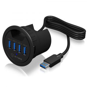 IcyBox USB 3.0 In Desk Hub with 4 Ports