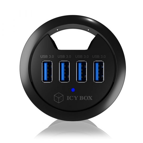 IcyBox USB 3.0 In Desk Hub with 4 Ports - Image 2