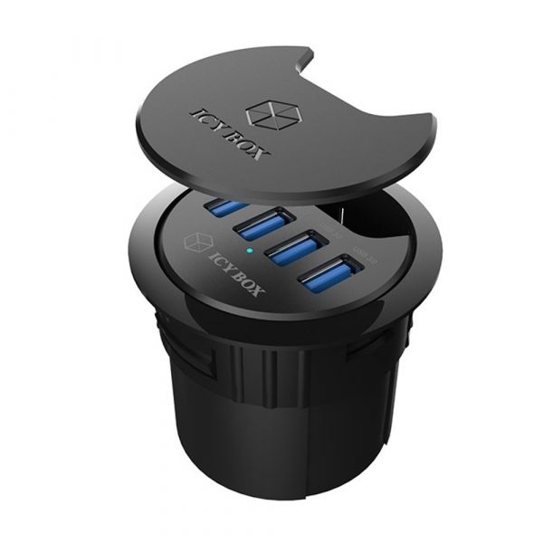 IcyBox USB 3.0 In Desk Hub with 4 Ports - Image 3