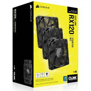 CORSAIR iCUE LINK RX120 120mm PWM Fan Starter Kit