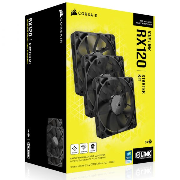 CORSAIR iCUE LINK RX120 120mm PWM Fan Starter Kit