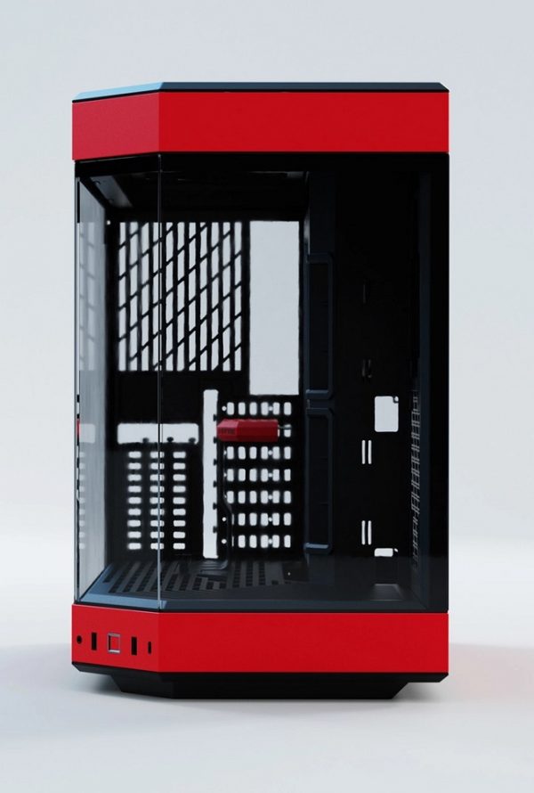 HYTE Y60 Dual Chamber Mid-Tower ATX Case - Red - Image 4