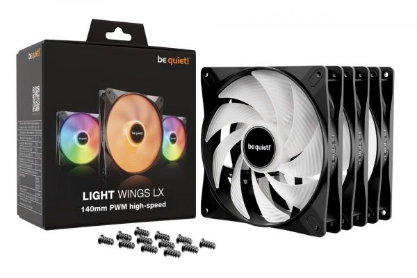 be quiet! Light Wings ARGB 140mm PWM High Speed Fan - Triple Pack